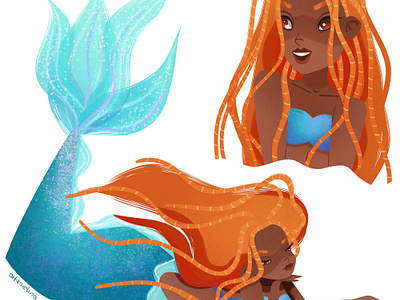 The Little Mermaid art character disney mermadie mermaid the little mermaid