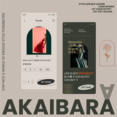 Akainaba - Fashion App branding ceoncept design clean design concept dashboard design fashion fasion design figma info graphic landing logo ui