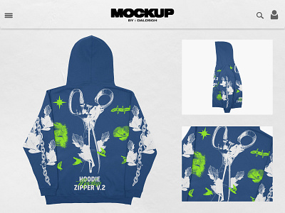 Hoodie Zipper V.2 - Mockup (Back) apparel mockup branding clothing mockup design fashion graphic design hooded jumper hoodie hoodie brand mockup product design pullover realistic mockup zipper