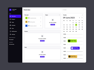 A project management dashboard dashboard desktop minimal project project management task web