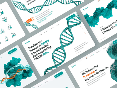 silicotx | CRISPR Therapeutics | UI/UX Design | Desktop Overview 3d animation biology cancer cells crispr cure disease dna drug genetics green landing page medical medicine pharma science therapeutics therapy web design