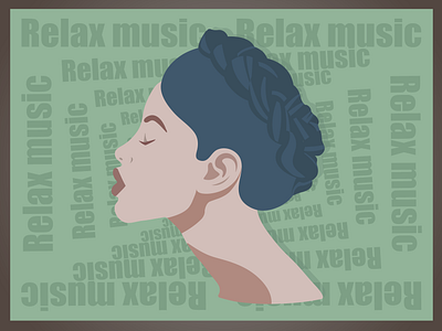 Poster adobe illustrator baner beautiful branding design flaer girl graphic design illustration music natura poster profile relax silhouette tekst woman