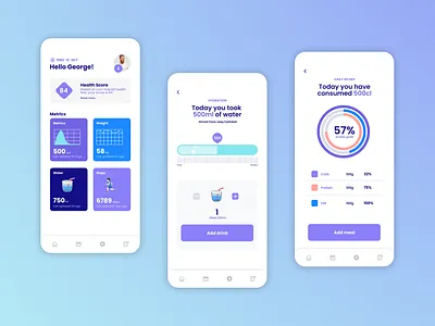 Go! - A fitness app for noobs branding calorie counter fitness fitness app fitness tracker graphic design jithmi alwis logo mobile mobile app mobile design purple ui