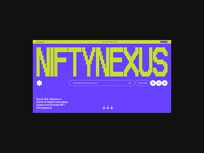 NIFTYNEXUS - NFT Marketplace Design UI/UX branding design figma design saas web ui web design web3 landing page