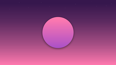 purple night stars circle gradient logo purple