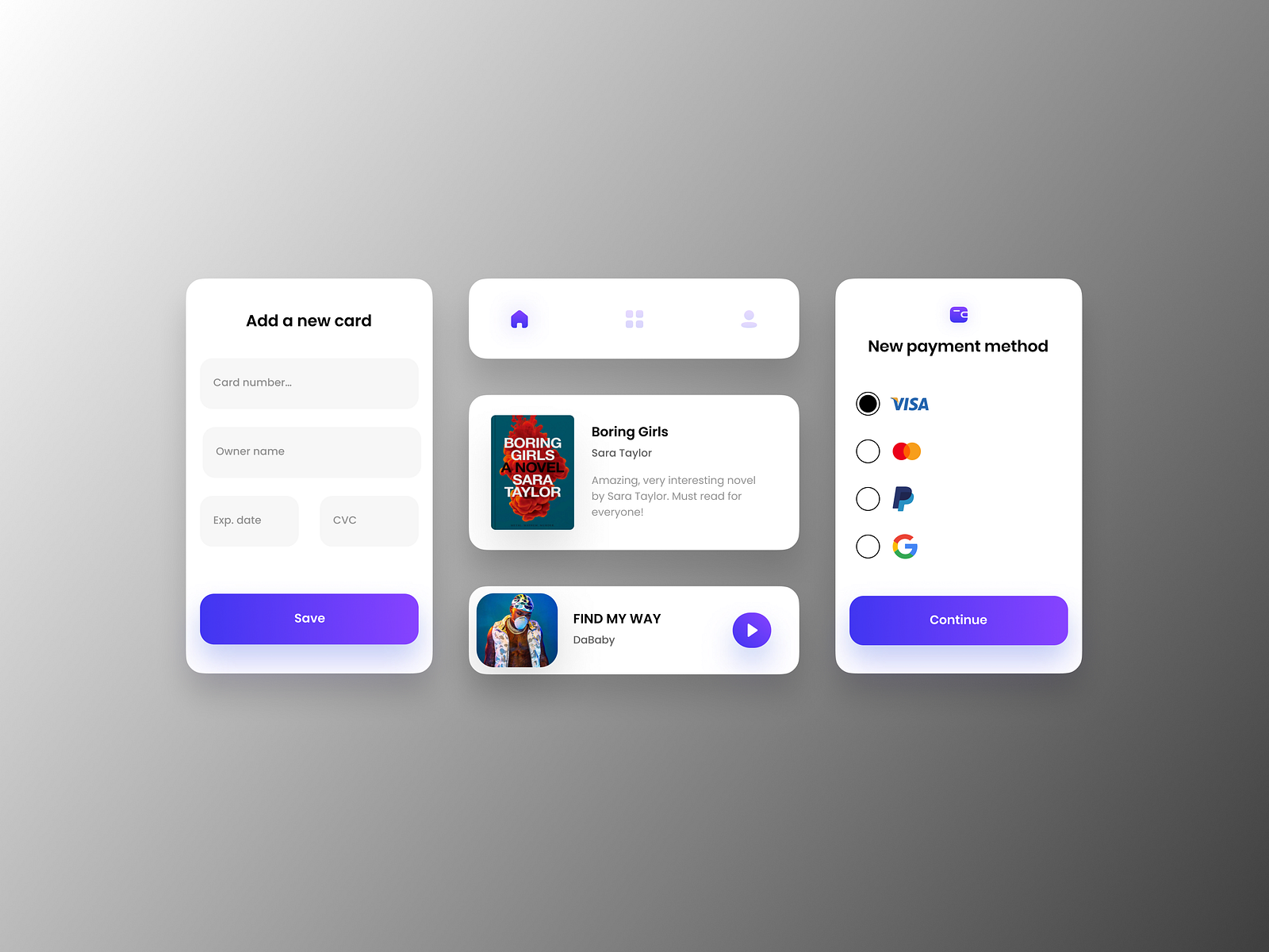 Components UI Design by LYBCOUK on Dribbble