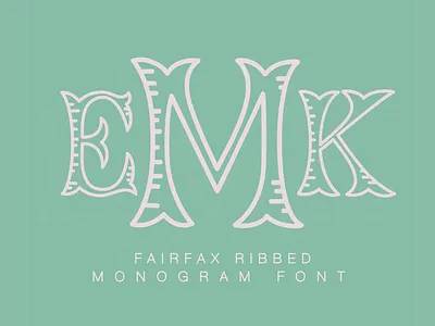 Fairfax Ribbed Fishtail Monogram Font boutique branding branding logo business card logo business logo canva desktop font fishtail monogram illustrator indesign otf personalization photoshop printable font southern monogram southern style stationery ttf web design web font