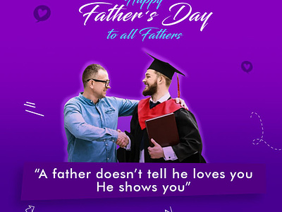 Fathers Day Poster affection care fathersday gift love specialday wishes