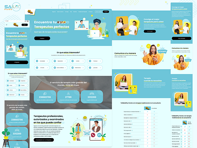 Landing Page for Online Therapist. branding design graphic design illustration logo mental health therapist ui ux vector web website