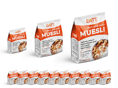 Muesli Packaging | Packaging Design almond nut packaging breakfest muesli cashews nut packaging food packaging heathy food packaging label design logo muesli muesli packaging nut and seed packaging organic food packaging package packaging design packet pouch bag pouch packaging product packaging design vegan food