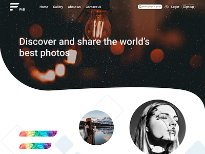 Photo gallery landing page