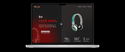 Primal Headphones - Unleash Your Sonic Journey branding headphones landing page ui ux webdesign