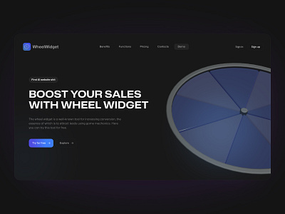 Wheelwidget.com – Landing agregator app design illustration interface landing logo ui ux webdesign wheel widget