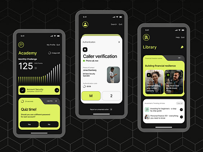 Financial security App UI bank branding cybersecurity design edu education explore figma finance fintech gamification graphic design illustration logo product design security ui uiux vector