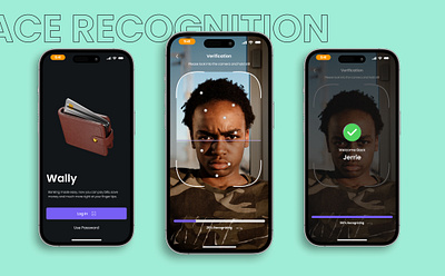 Face Recognition Authenticator app graphic design security ui