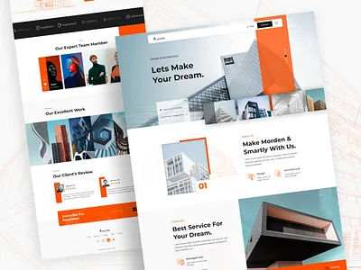 Architecture website ui 3d branding design ui ui ux web banner web ui website design