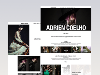 Adrien Coelho. Hairdresser Website. fashion graphic design responsive ui ux website