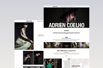 Adrien Coelho. Hairdresser Website. fashion graphic design responsive ui ux website