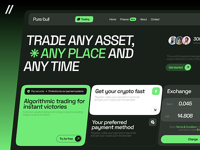 Finance Service Web Platform app blockchain crypto cryptocurrencies dashboard design exchange finance fintech homepage landing landing page online platform ui ux web web design web ui website