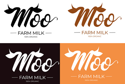 Logo design for milk farm design graphic design logo milkfarm vector