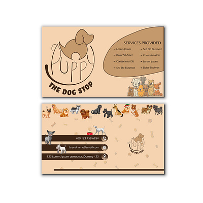 BCard - Puppy store branding design graphic design illustration logo vector