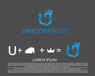UNICORNYARD LOGO banner design business card design design email signature design graphic design icon design illustration letterhead design logo logo design ui unicornyard logo