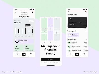 Banking App UI | Design Challenge banking app ui user interface visual design