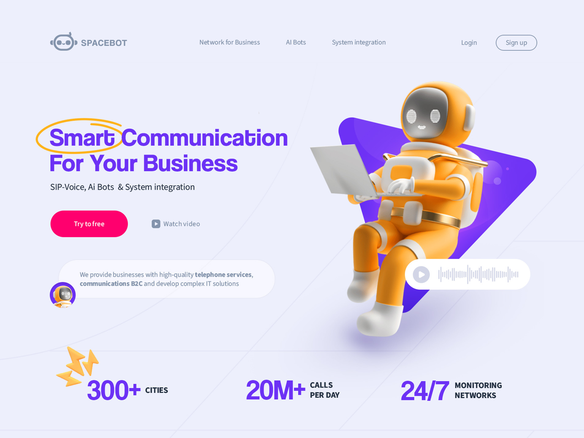 AI Chat Services - Landing Page ai b2c bot chat design figma illustration landing page network smart ui ux web web design website