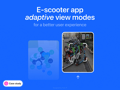 Adaptive view modes for e-scooter app. app branding design graphic design illustration logo typography ui vector