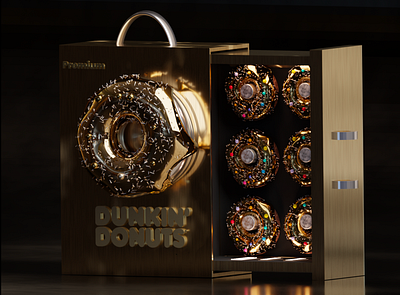DUNKIN donuts 🍩 3d animation blender design donut dunkin donut product design