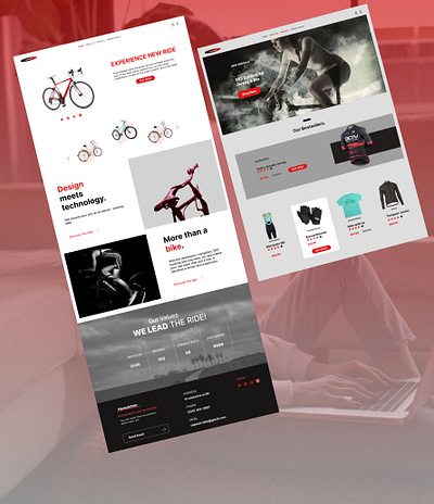 Landing page and product page 🚴 design figma landing page