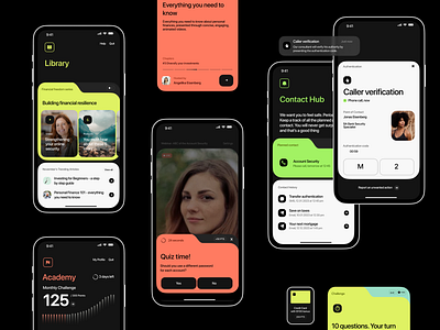 Modern security measures app app design black colorful design illustration mobile security ui uiux ux