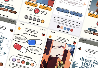 Palette Hunt app color ios retro ui uiux userexperience userinterface ux