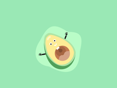 A Scared Avocado animation design illustration illustrator