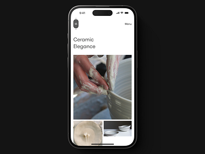 Artisan Store Layout Exploration (Mobile) clean design gallery grid ios iphone layout light mode minimal minimalist mobile mobile design mobile ui modern ui ui design ui ux uiux user interface white space