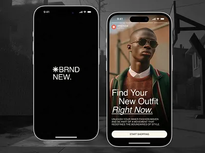 BRNDNEW. - AI Fashion Shopping. animation app branding design fashion follow graphic design logo motion graphics typography ui uiux website