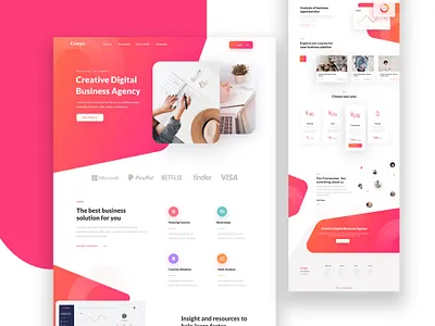 Business Agency Landing Page agency agency landing agency landing page animation business business web business website company creative agency design digital agency landing page landingpage marketing agency ui ux web web design website