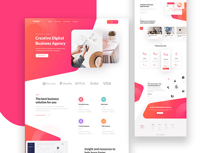 Business Agency Landing Page agency agency landing agency landing page animation business business web business website company creative agency design digital agency landing page landingpage marketing agency ui ux web web design website