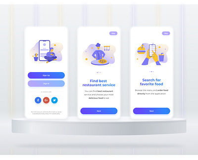 Delivery Food App Sign Up/Onboarding UI app colors design experience ui ux