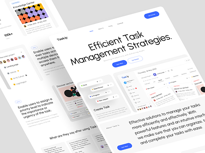 Task Management Landing Page landing page productivity project management project manager project tracking task task landing page task management task management landing page task management website tracking ui design web web design website website design