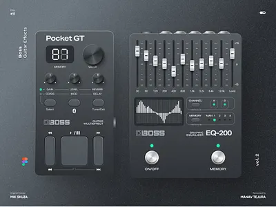 Guitar Effects Shot app design graphic design music ui