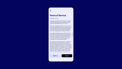 Terms of Service 089 accept agreement daily ui dailyui mobile service terms terms of service tos ui uidesign