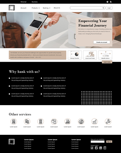 Banking Homepage