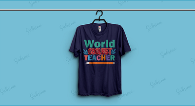 World Coolest Teacher apparel art cloth clothes clothing fabric fashion gift message pod print quote quote style shirt style teacher gift teacher shirt text text design wear