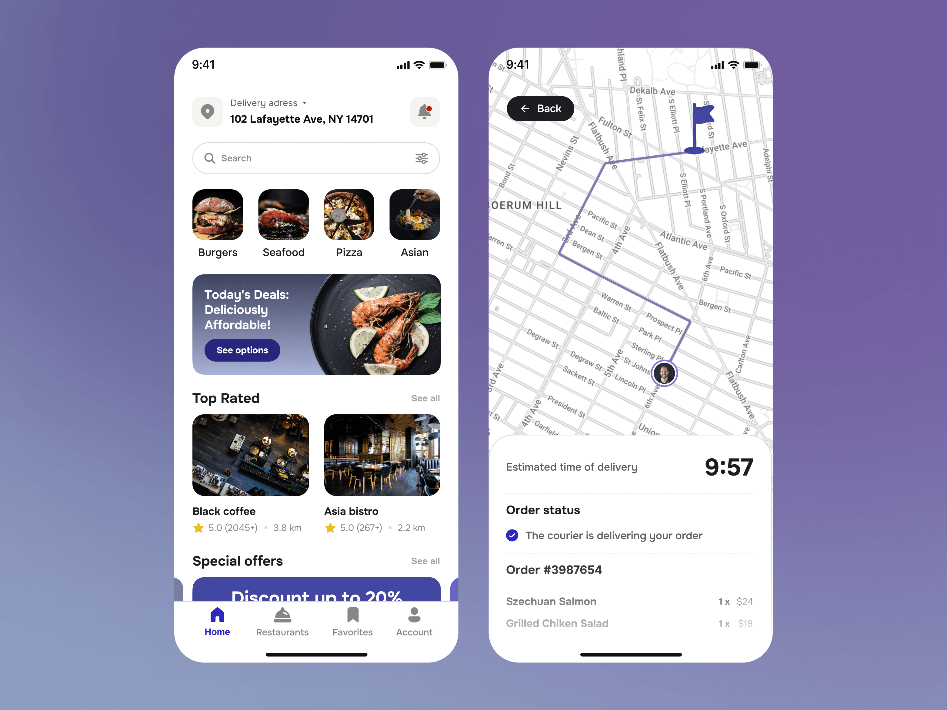 Food Delivery IOS App app branding delivery design eat food food delivery geo information projects gis graphic design ios map mobile red typography ui ux web