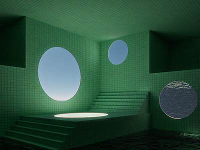 Void 3d backroom blender cinema4d graphic design pool poolroom