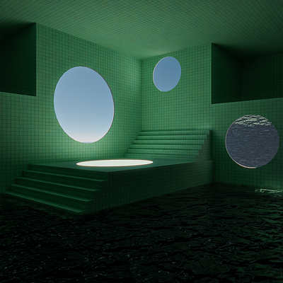 Void 3d backroom blender cinema4d graphic design pool poolroom