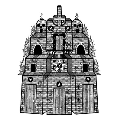 The Dark Church design graphic design illustration vector