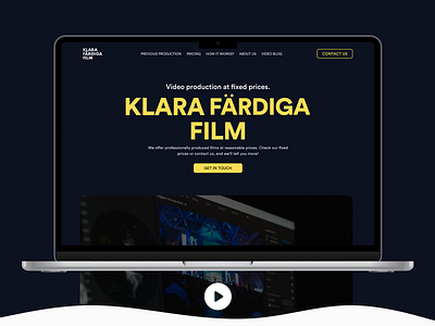 Video Production Company Website UI UX Design branding design design services development figma logo ui ui ux user interface design video production website design