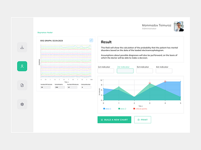 Examination of the EEG app branding design typography ui ux